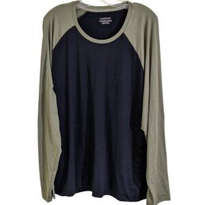 Cuddl Duds Cozy Jersey Lounge Top Womens XXL Green Stretch Soft Long Sleeve